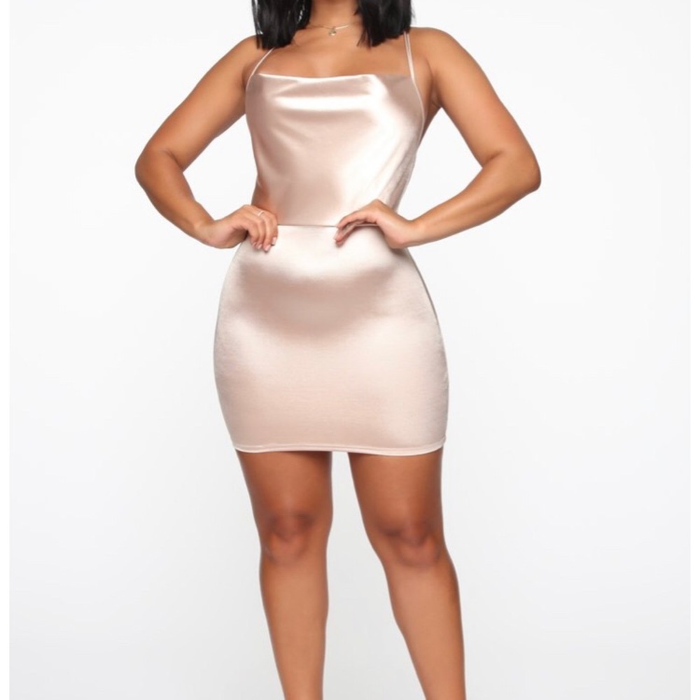 COPY - Fashion Nova Coming Out Satin Mini Dress